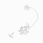 Silver Embellished Butterfly Ear Cuff Connector Earring,