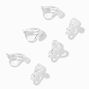Silver Crystal Heart Clip-On Earrings - 3 Pack,