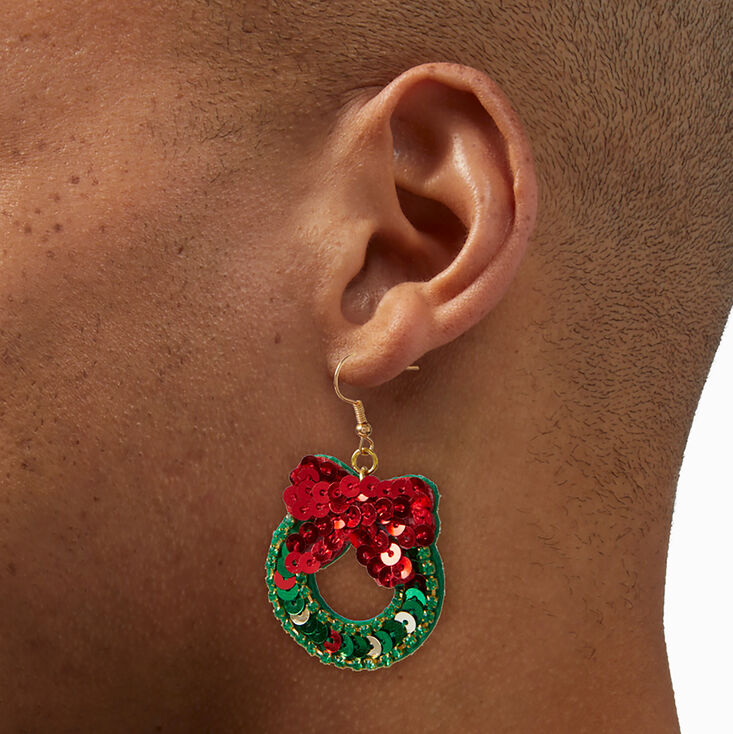 Sequin Reindeer Earrings