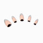 Chrome French Tip Stiletto Vegan Faux Nail Set - 24 Pack,