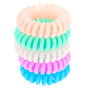 Matte Pastel Mini Spiral Hair Ties - 5 Pack,