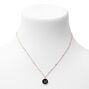 Gold Enamel Initial Pendant Necklace - Black, M,