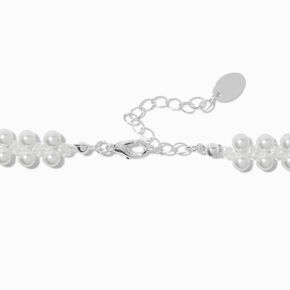 Double-Row Pearl Choker Necklace,
