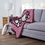 Hello Kitty&reg; Pink Polka Dots Woven Jacquard Throw &#40;ds&#41;,