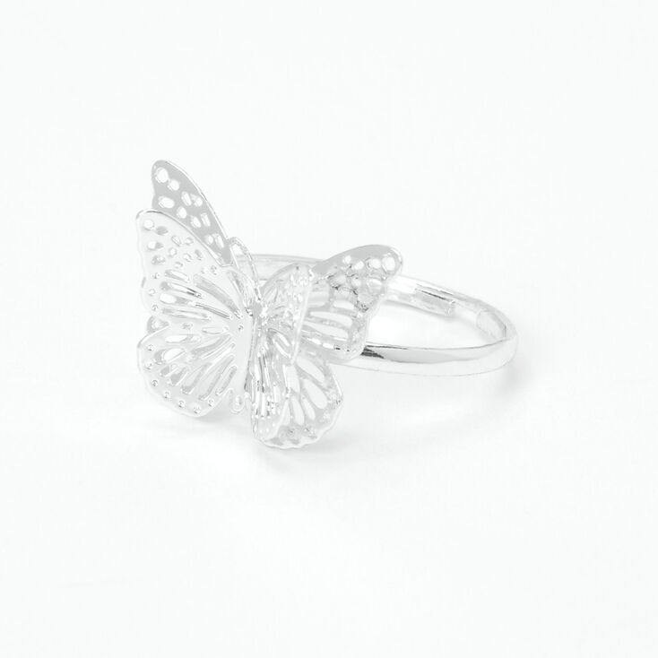 Silver Filigree Butterfly Ring,