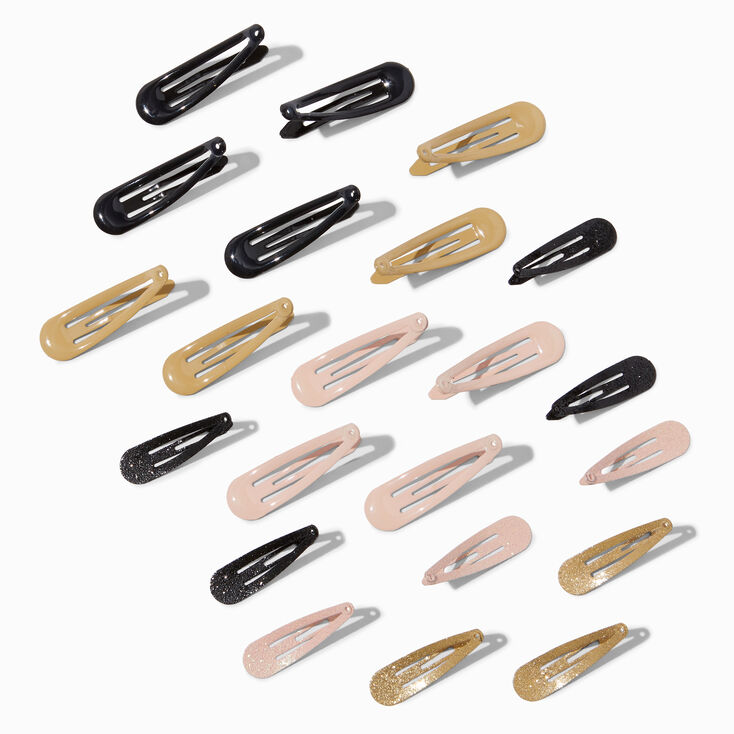 Ballet Neutral Snap Hair Clips - 22 Pack,