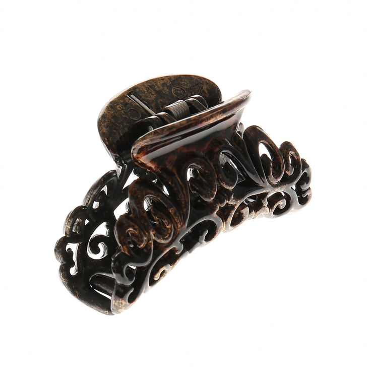 Brown & Black Speckled Hair Claw,