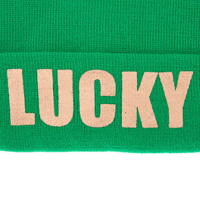 Lucky Pom Pom Beanie - Green,