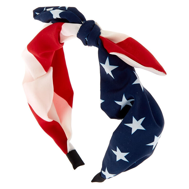American Flag Knotted Headband,