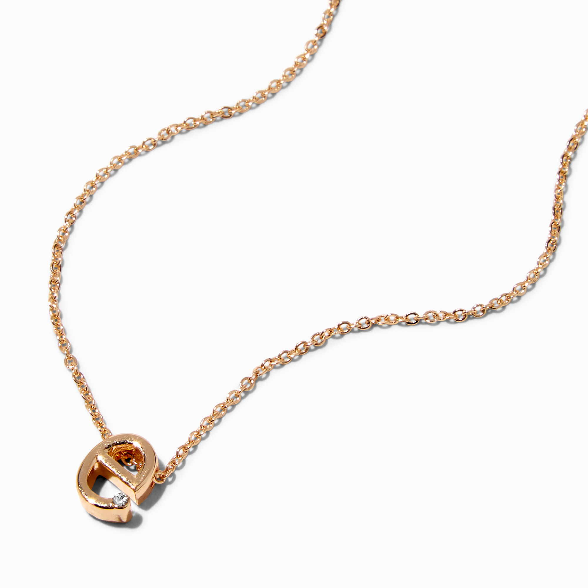 Cursive store e necklace