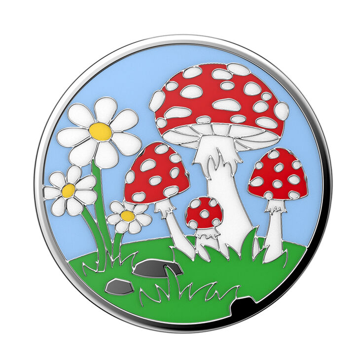 PopSockets&reg; PopGrip - Enamel &quot;Fun Guy&quot; Mushrooms,