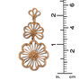 Gold-tone Flower Fan 2&quot; Drop Earrings,