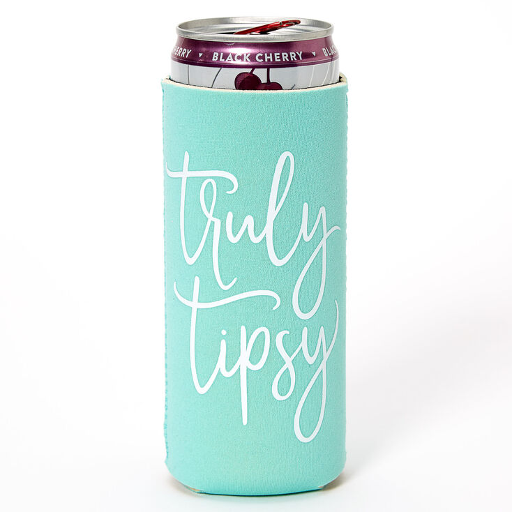 Truly Tipsy Skinny Koozie - Mint,