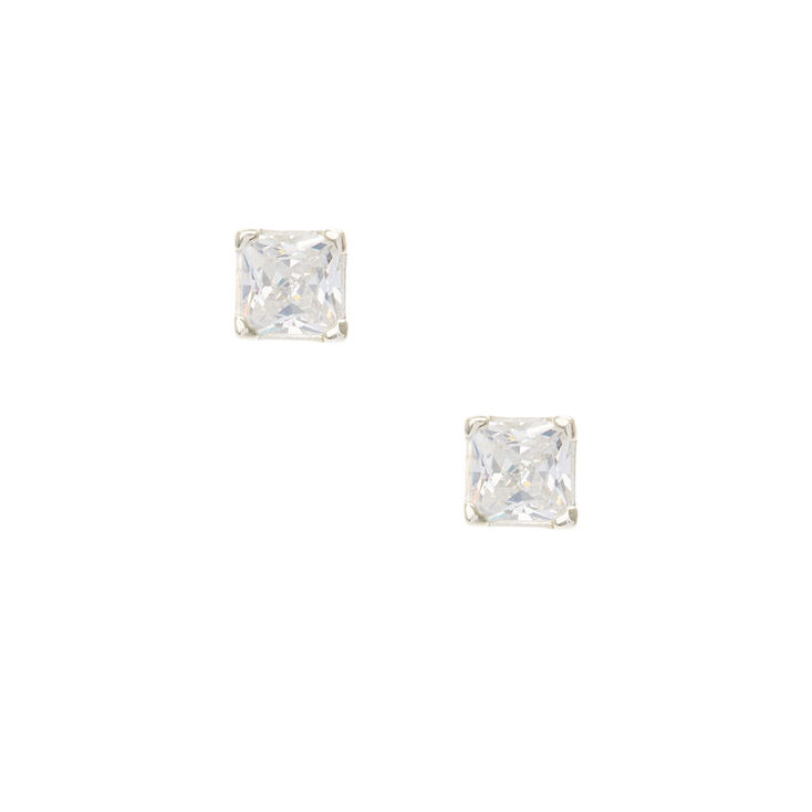 Cubic Zirconia Sterling Silver Earrings,
