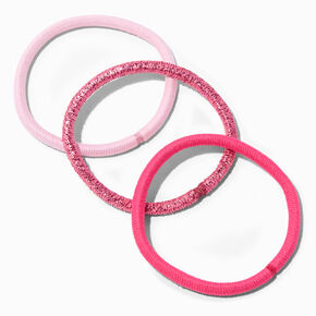Tonal Pink Lurex Hair Ties - 12 Pack,