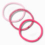 Tonal Pink Lurex Hair Ties - 12 Pack,