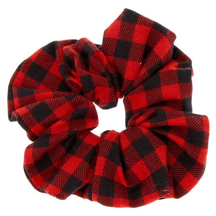 Buffalo Check Hair Scrunchie - Red,