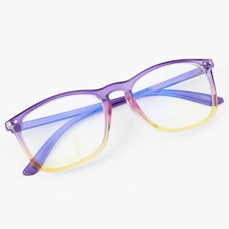 Purple Ombre Clear Lens Frames,