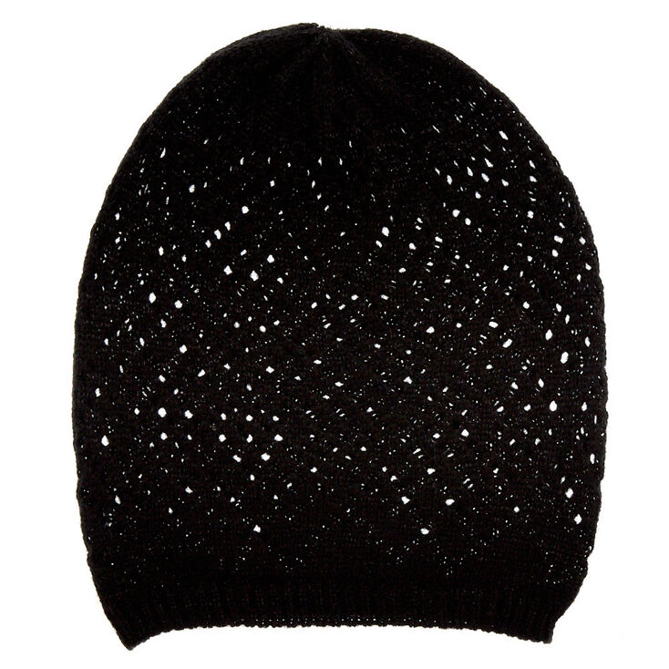 Knit Beanie - Black,