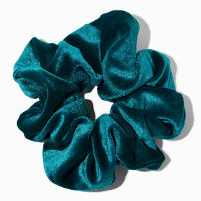 Teal Green Velvet Hair Scrunchie,
