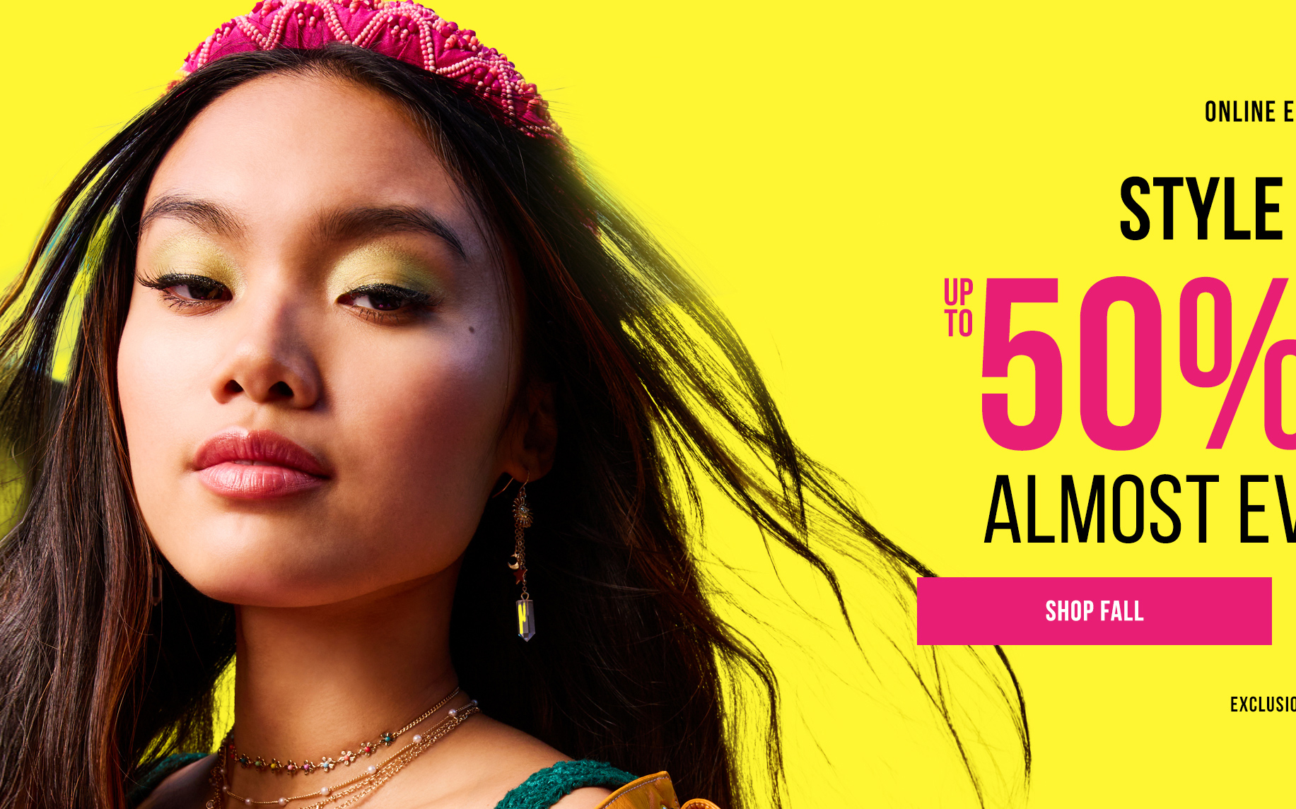 Online Exclusive Style Score! Up To 50% OFF* Almost Everything - Shop Fall